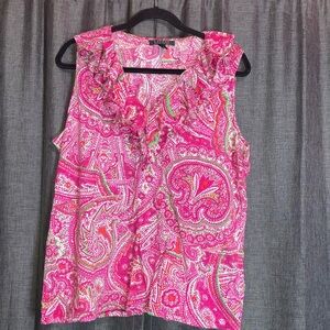 Ralph Lauren Vibrant Pink Paisley Blouse